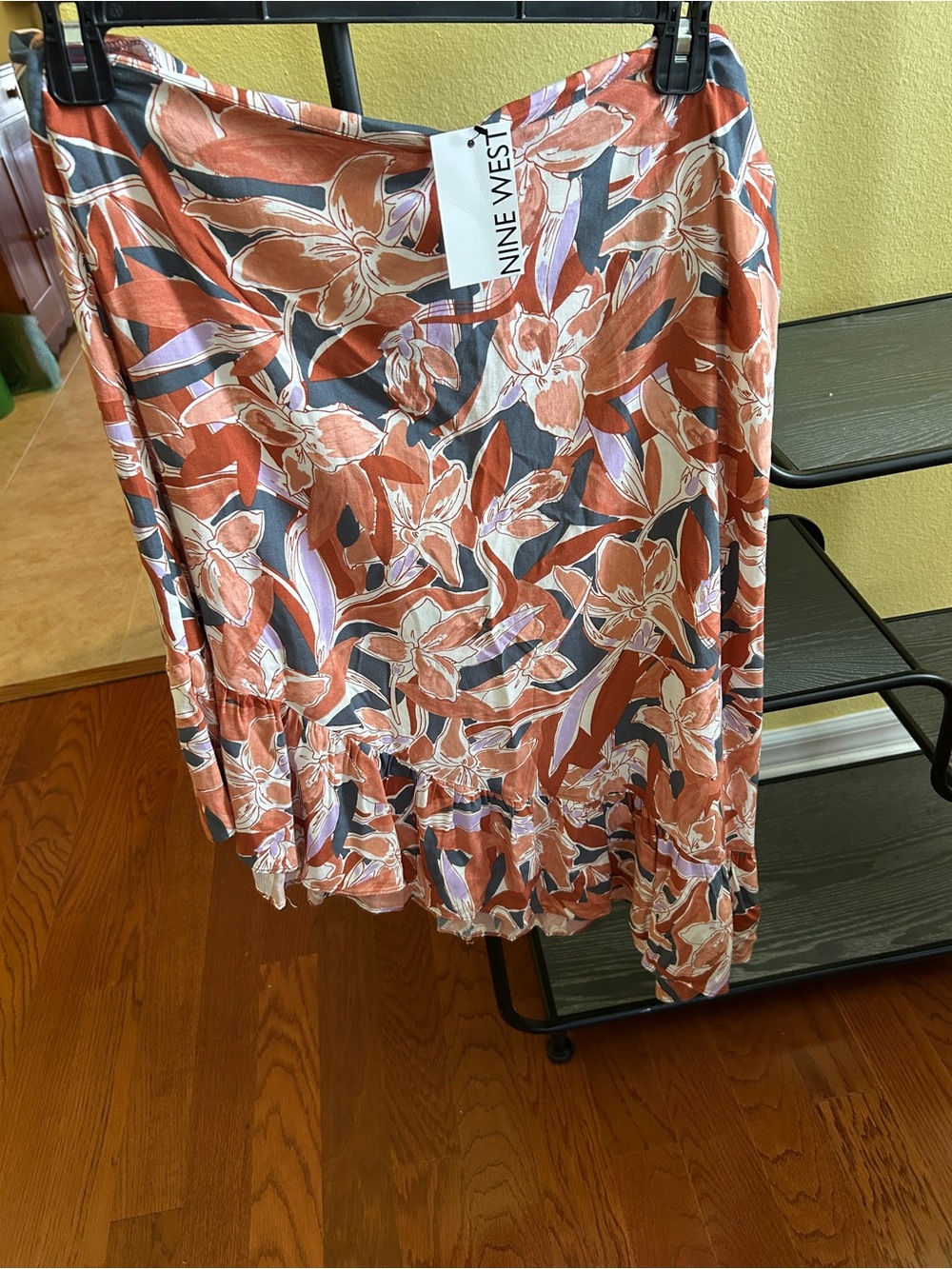 Nine West Midi Skirt Asymmetrical New With Tags Kohl’s XL